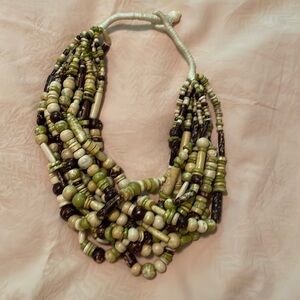 Wooden bead necklace